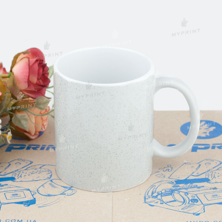 Кружка для сублимации белая с блестками 11 Oz (330 мл) (6392) Кружка для сублимации белая с блестками 11 Oz (330 мл) (6392)