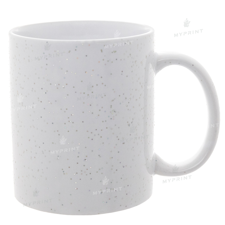 Кружка для сублимации белая с блестками 11 Oz (330 мл) (6392) Кружка для сублимации белая с блестками 11 Oz (330 мл) (6392)